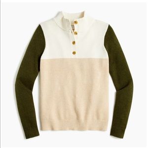 J Crew Button Jacquard Pullover Sweater 